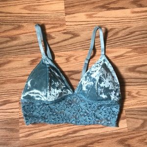 Blue lace bralette